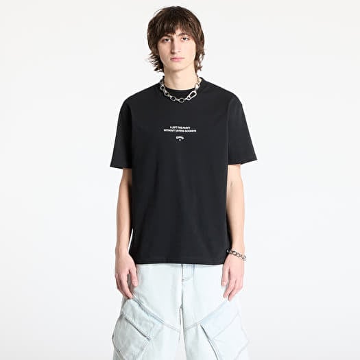 Tričko Marcelo Burlon Goodbye Quote Basic T-Shirt Black/ White