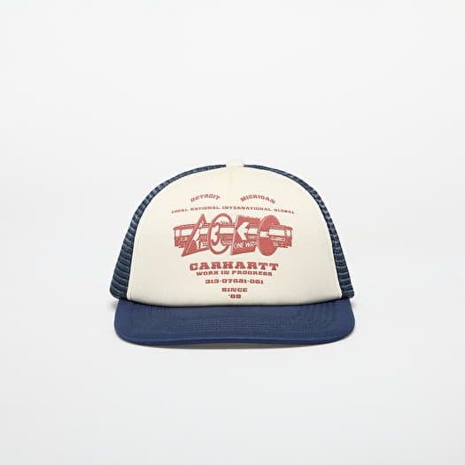 Carhartt WIP Runaway Trucker Cap Natural/ Blue