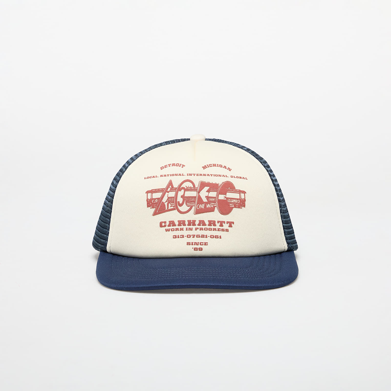 Caps  Carhartt WIP Runaway Trucker Cap Natural/ Blue