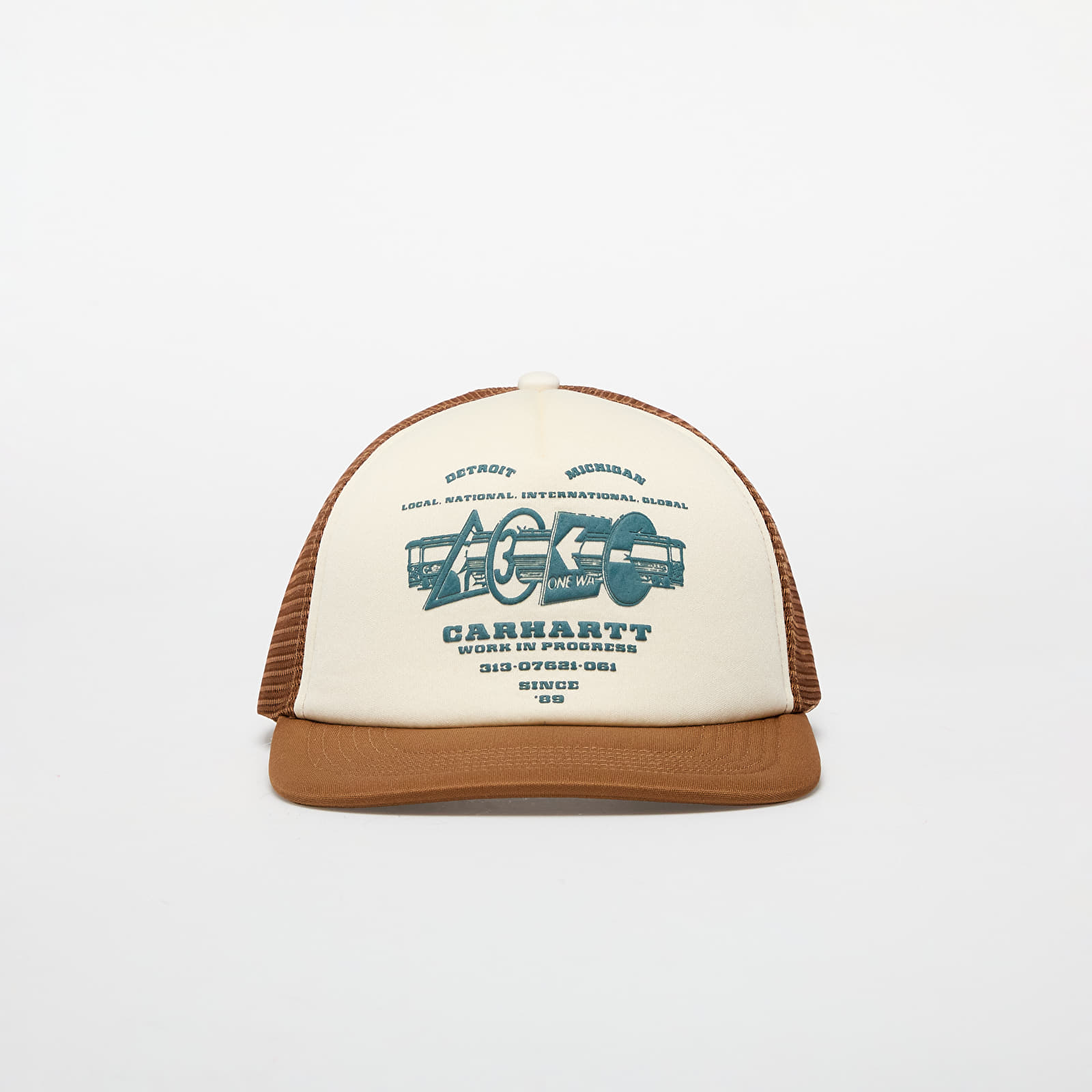 Kšiltovky Carhartt WIP Runaway Trucker Cap Natural/ Hamilton Brown