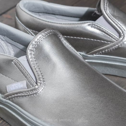 Zapatillas mujer Vans Classic Slip On Metallic Sidewall Silver Footshop