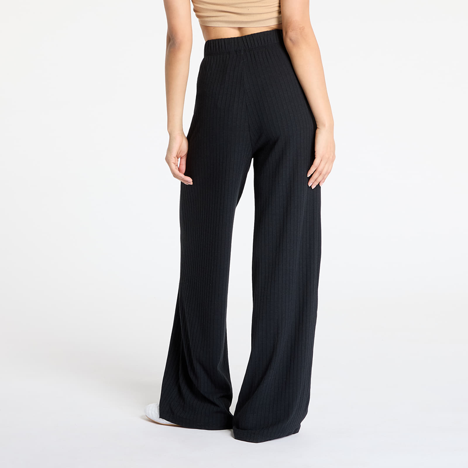 Women's sweatpants adidas Essentials Wide Rib Pants Black