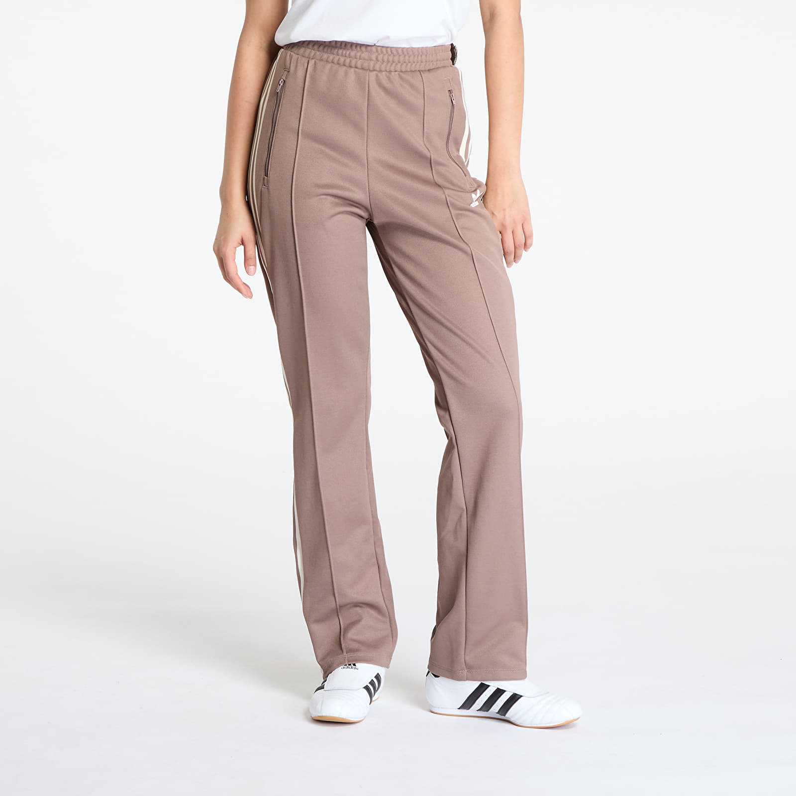 Spodnie dresowe adidas Adicolor Classic Track Pant Regular Tapered Leg Trace Brown/ Wonder White
