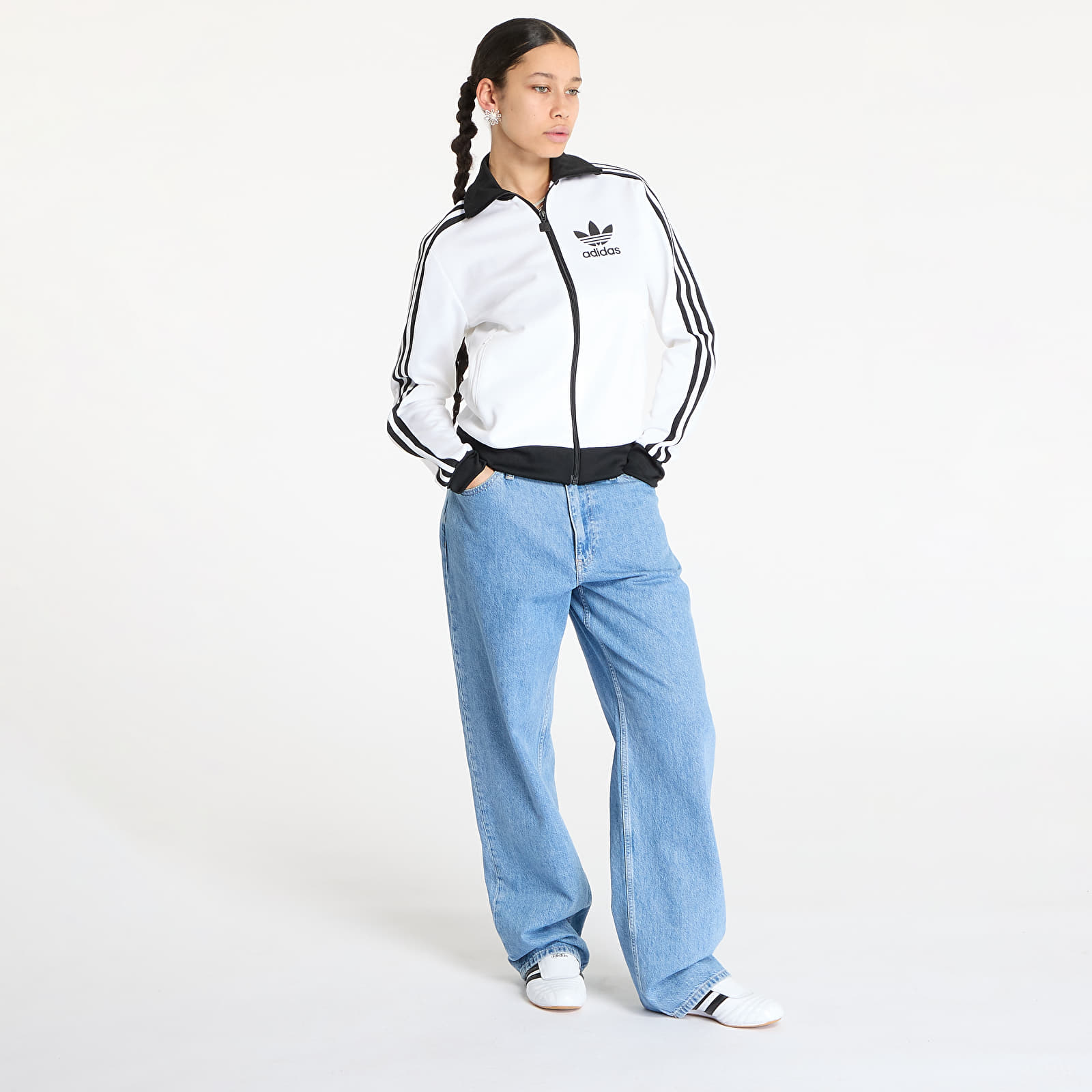 Hoodies and sweatshirts  adidas Adicolor Classic Track Top White