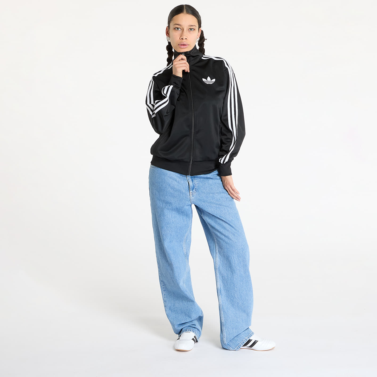 Bluzy adidas Firebird Adicolor Classic Loose Tracktop Black