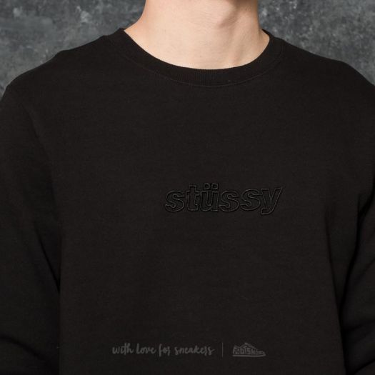 Stussy stock applique crew sweatshirt 2025