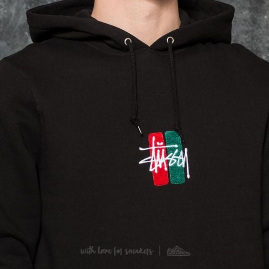 Sweatshirt St ssy Bars Logo Applique Hoodie
