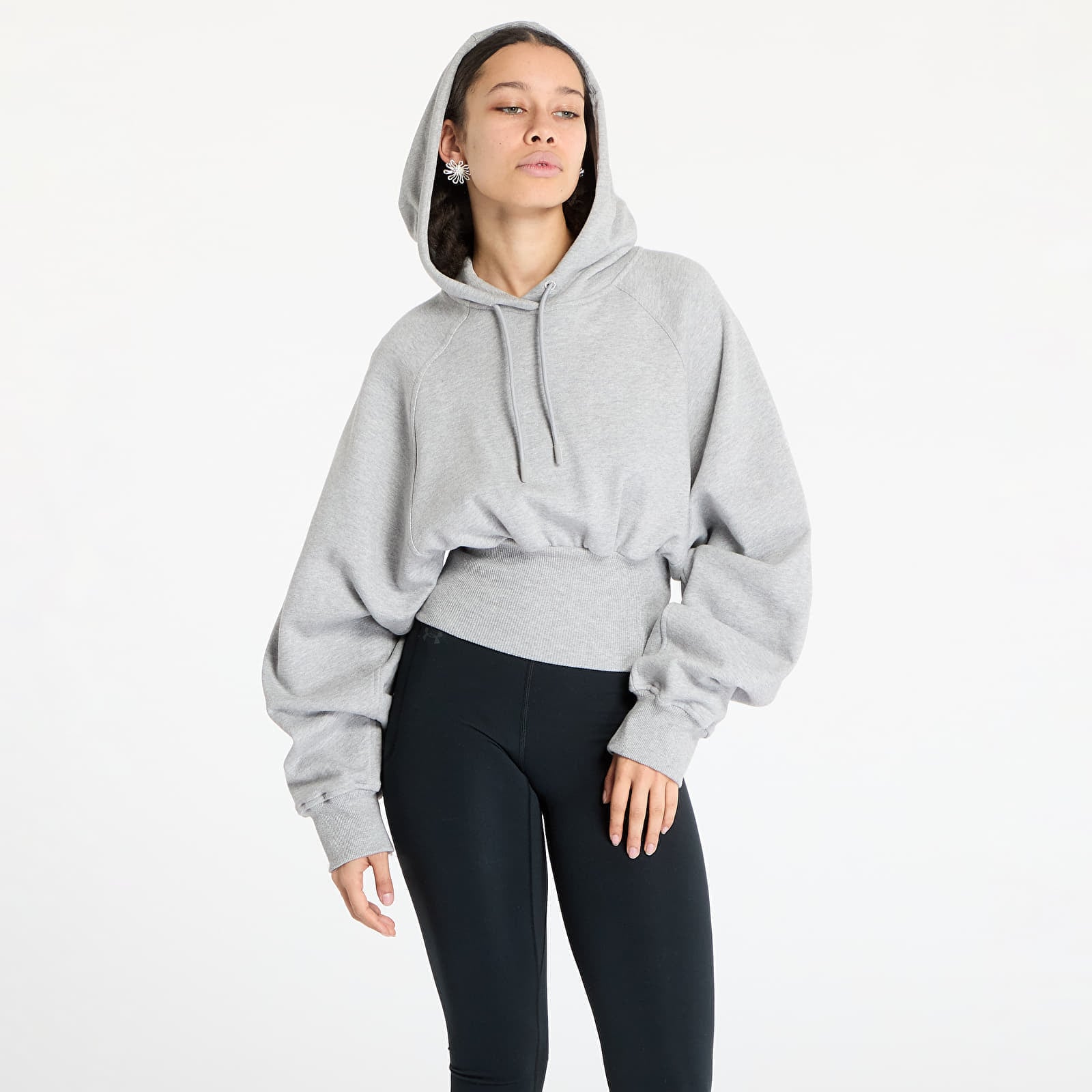 Sweatshirt adidas By Stella McCartney Cro-Packed Hoodie Medium Grey Heather L
