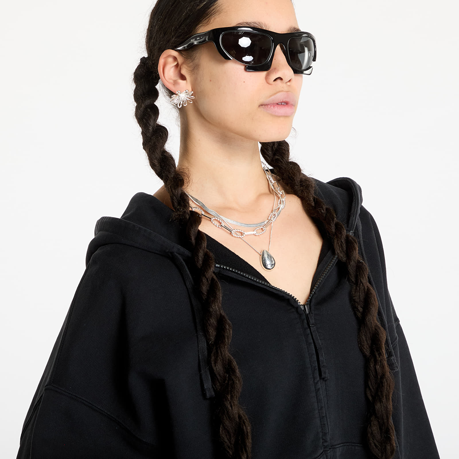 Hoodies and sweatshirts  Alyx Studio Essentials Boxy Zip-Up Hoodie UNISEX Charcoal