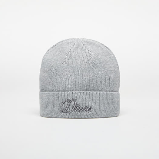 DIME Cursive Wool Fold Beanie Heather Gray