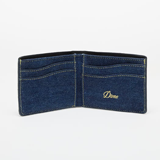 【Dime】 CURSIVE BIFOLD WALLET 折りたたみ財布 Wallets DIME Cursive Bifold Wallet Indigo Denim | Footshop