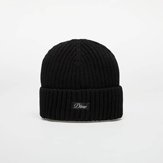 DIME Cursive Fold Beanie Black