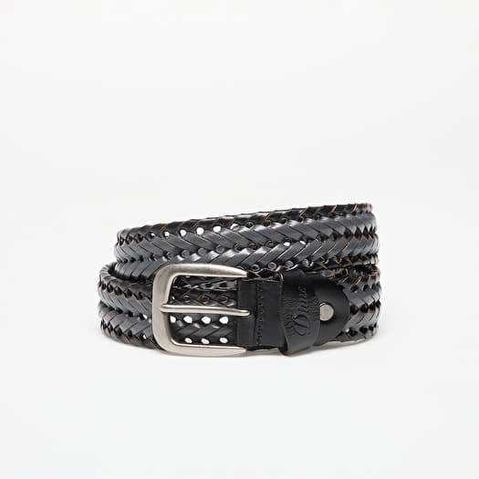 Cinturón DIME Braided Leather Belt Black/ Charcoal