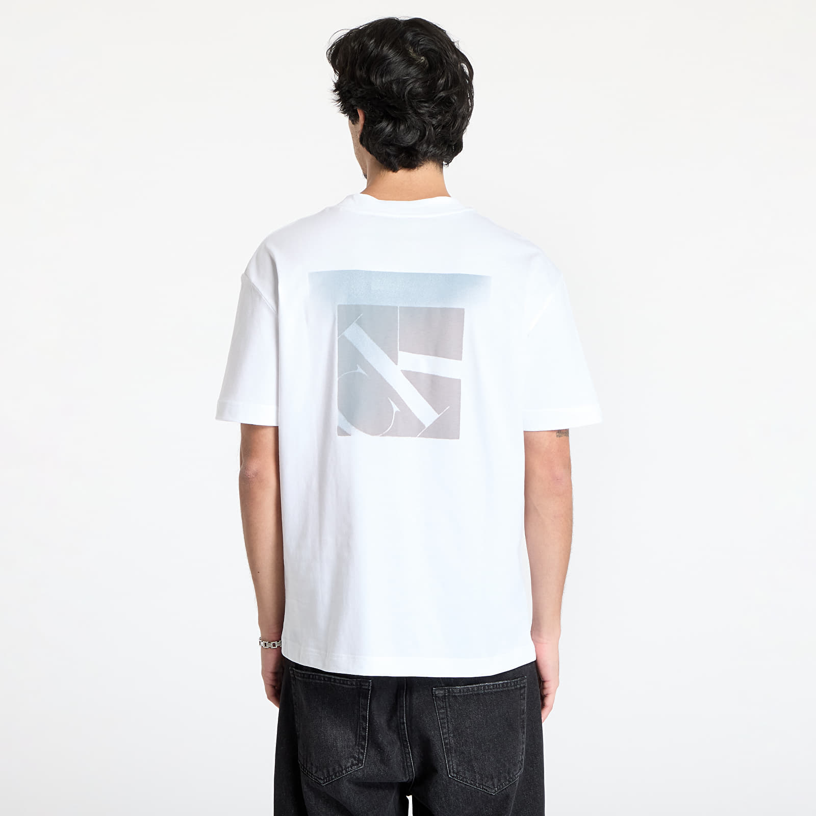 T-shirts Calvin Klein Jeans Soft Layered Monogram Tee White