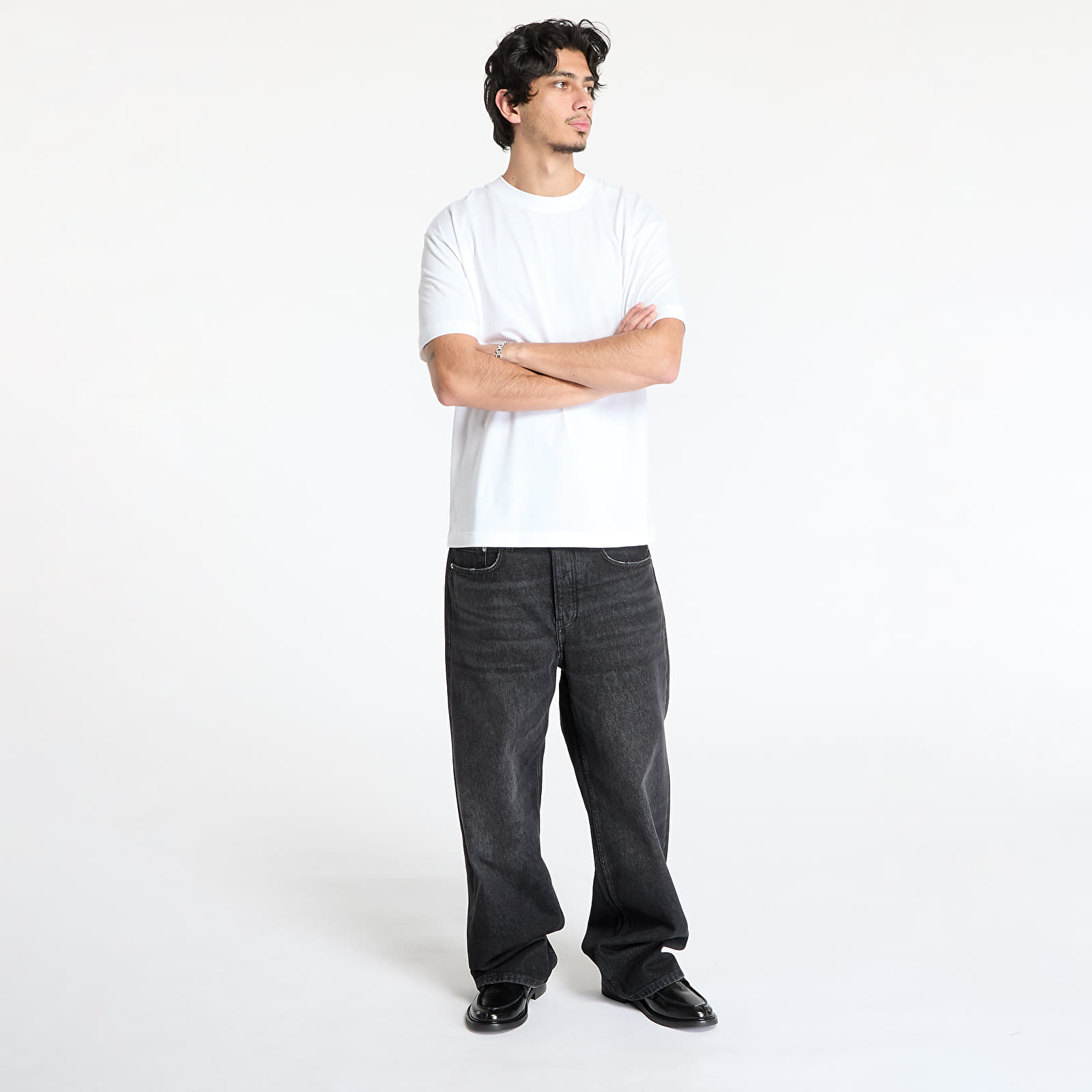 T-shirts Calvin Klein Jeans Soft Layered Monogram Tee White
