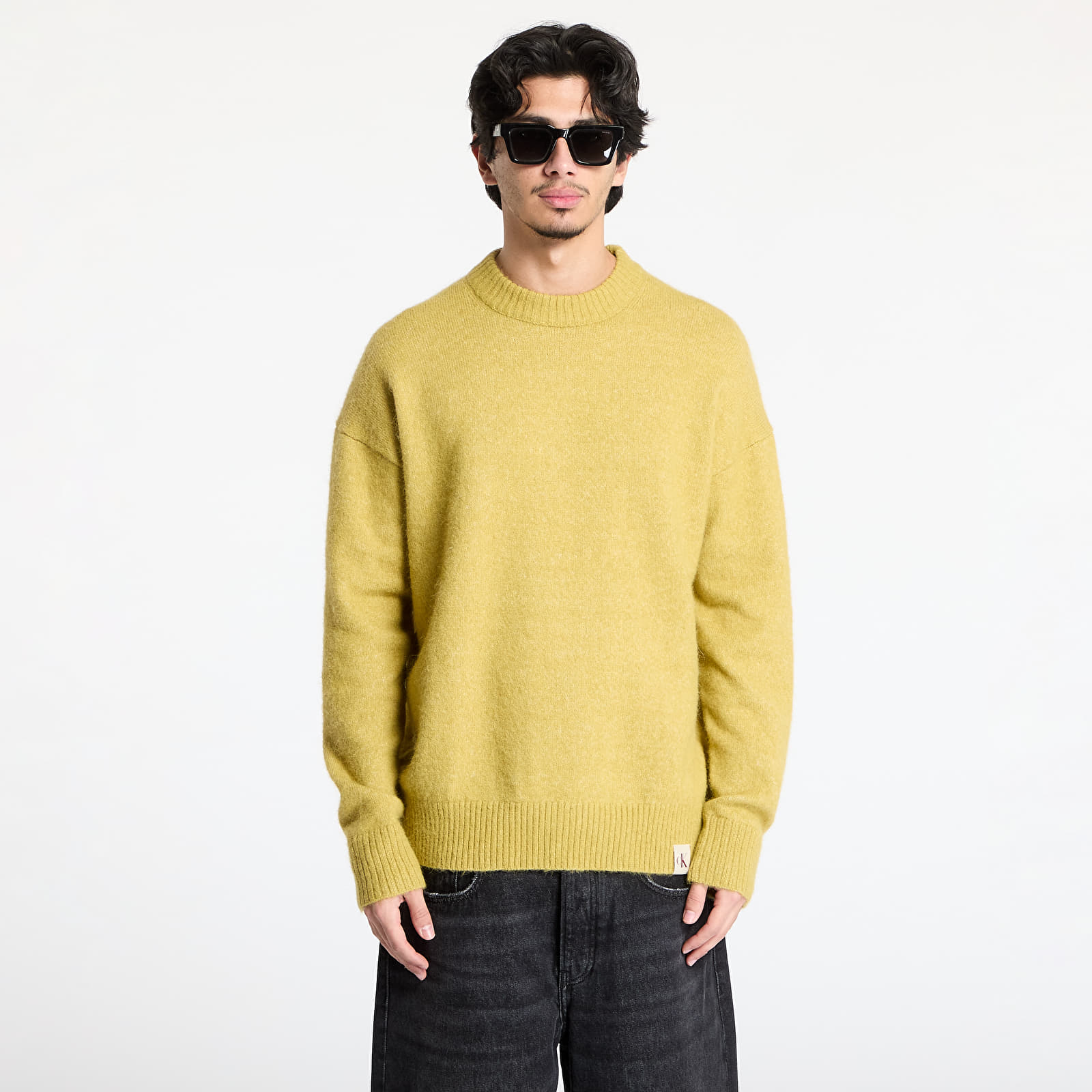 Svetry Calvin Klein Jeans Warm Texture Sweater Green