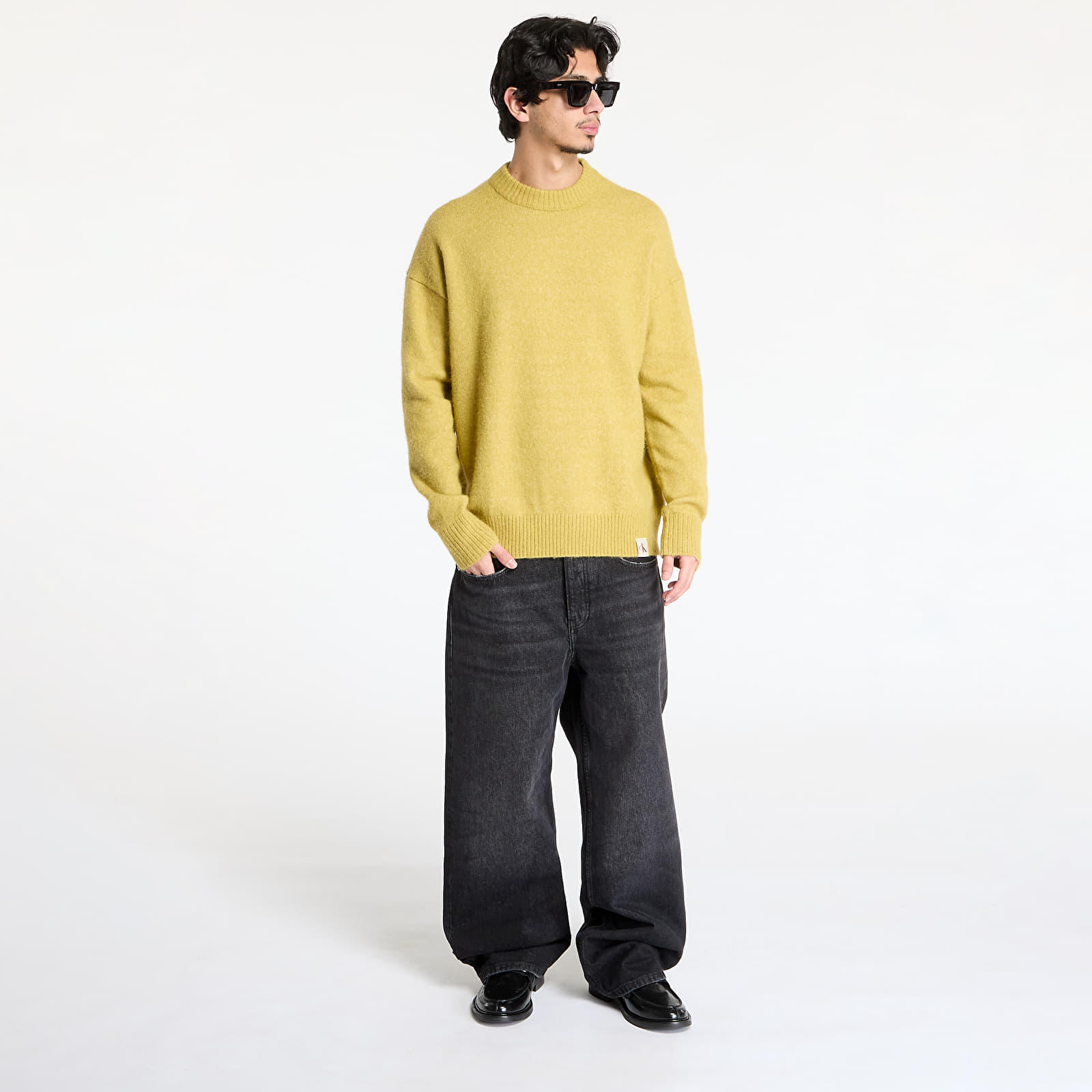 Svetry Calvin Klein Jeans Warm Texture Sweater Green