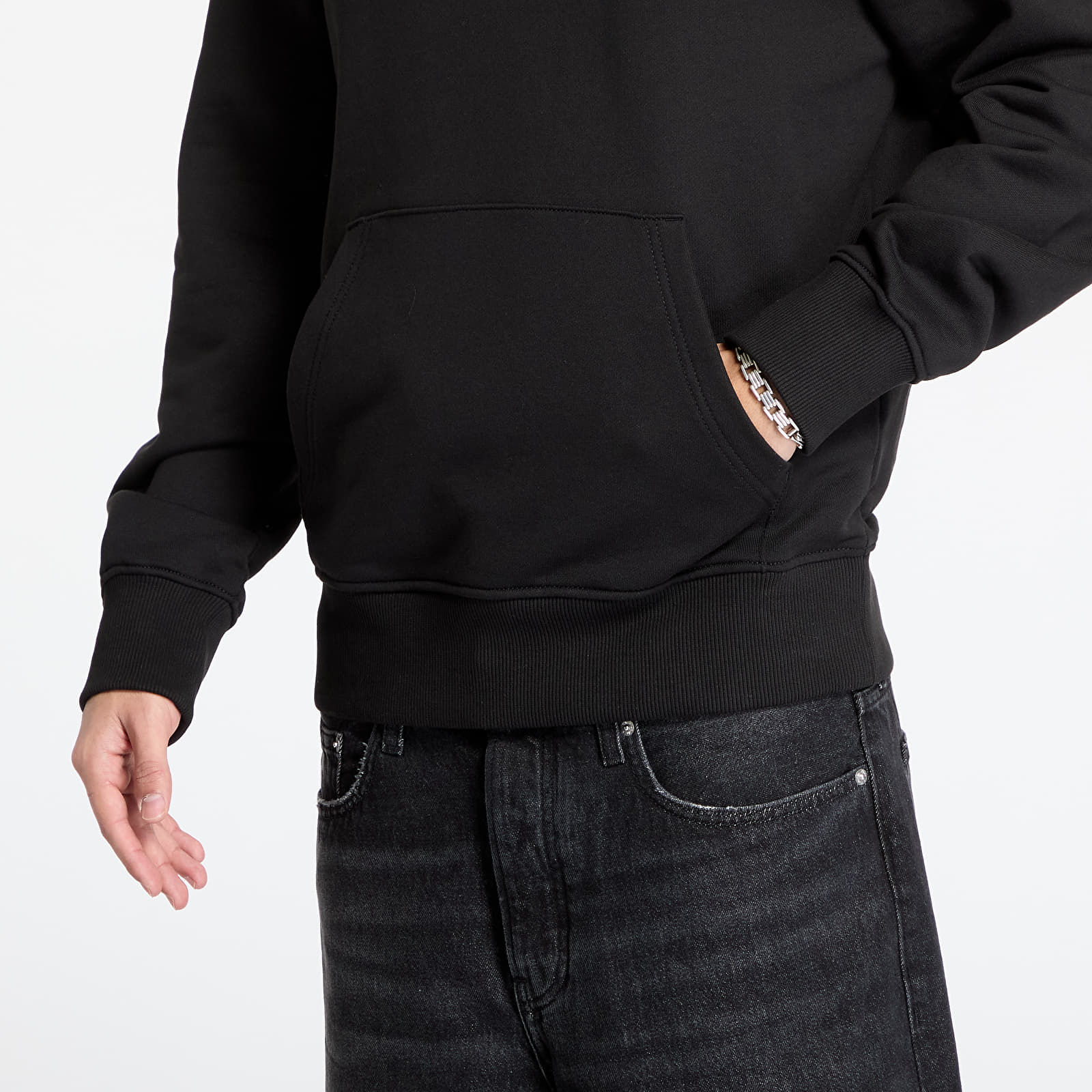 Mikiny Calvin Klein Jeans Typeface Graphic Hoodie Black