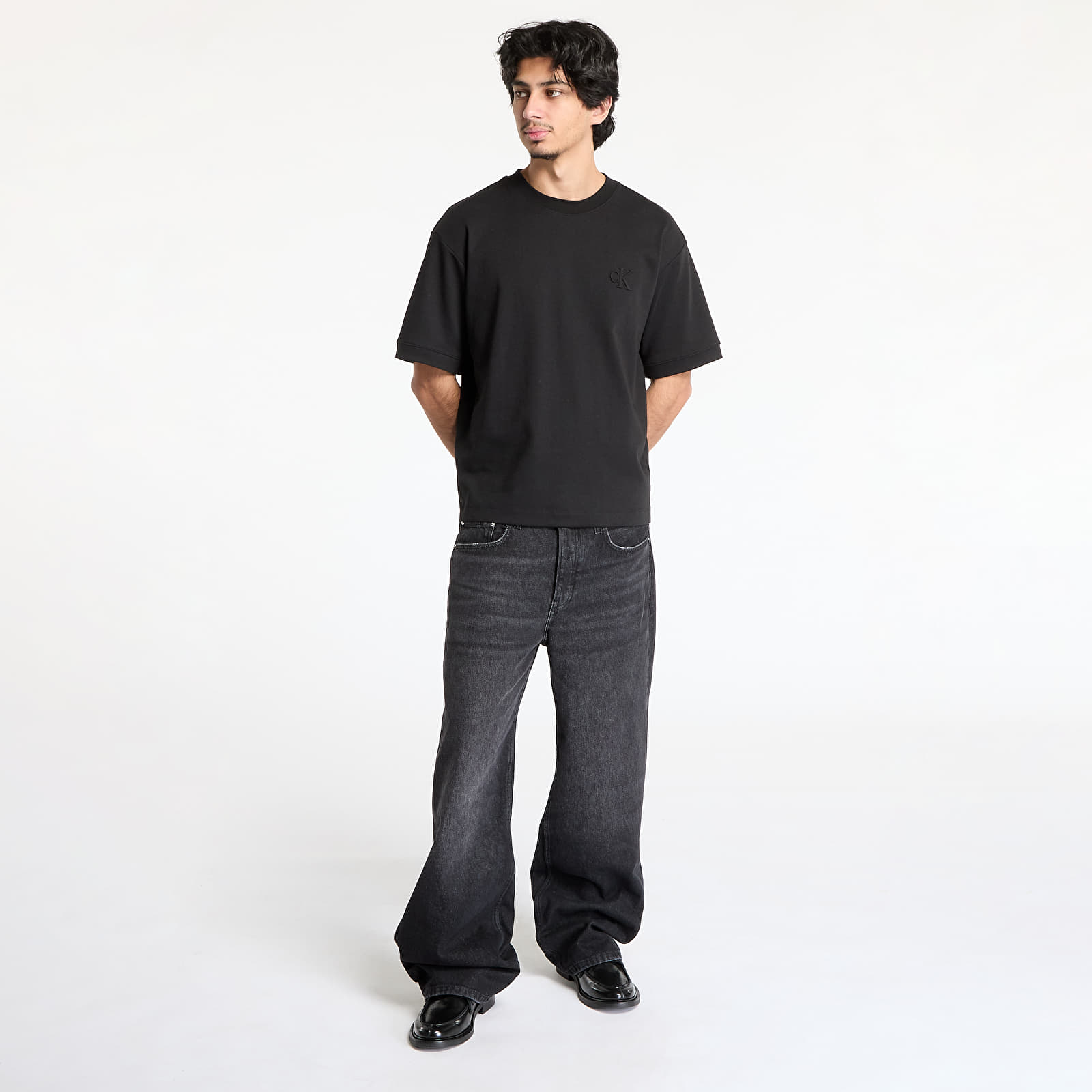 Pólók Calvin Klein Jeans Interlock Tee Black