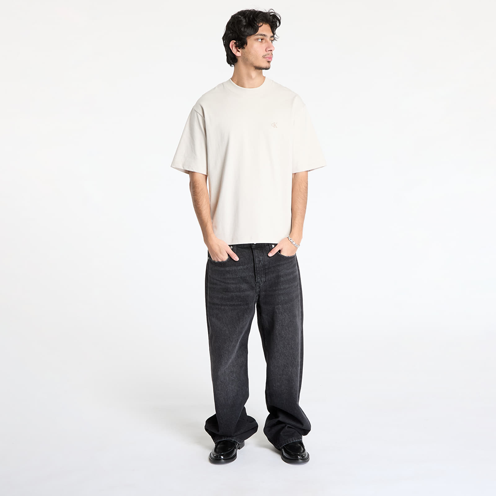 Pólók Calvin Klein Jeans Heavy Relaxed Tee Gray