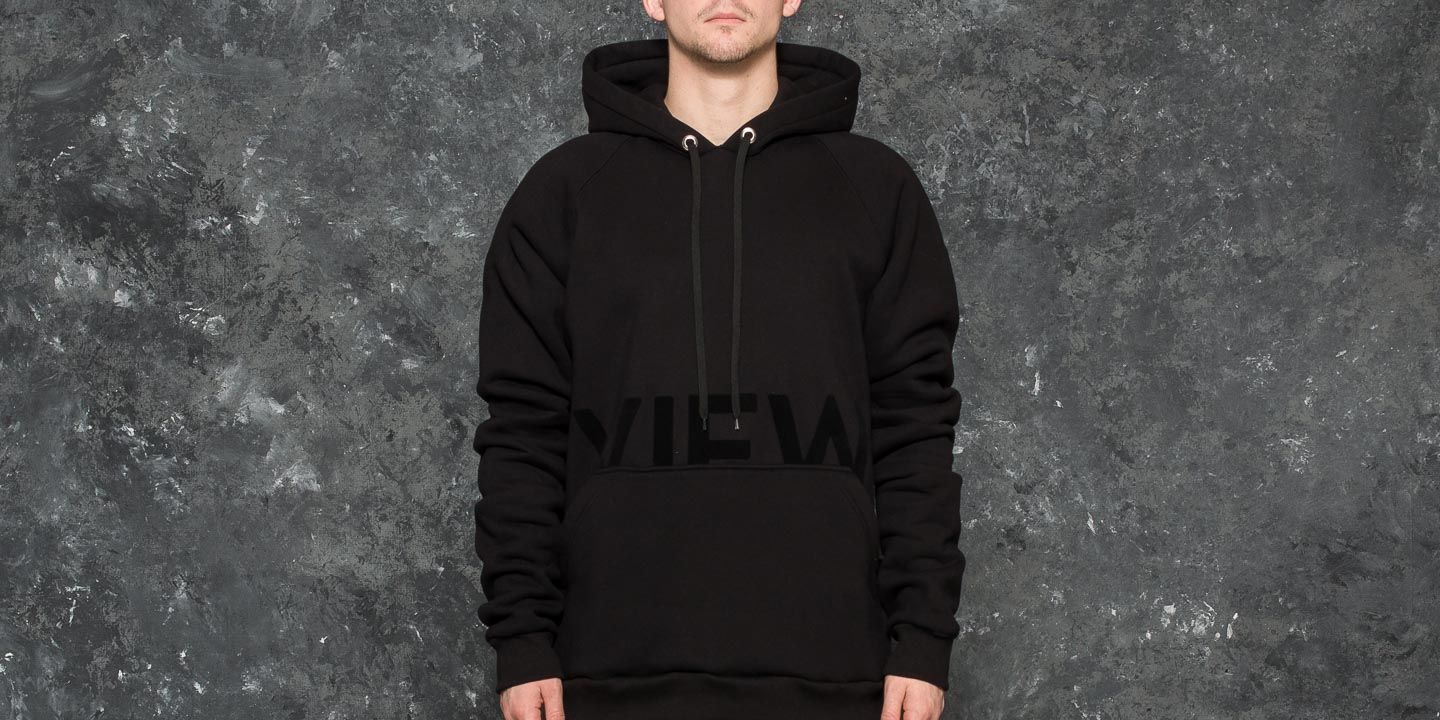 Mikiny Footshop Point of View Hoodie Black/ Black