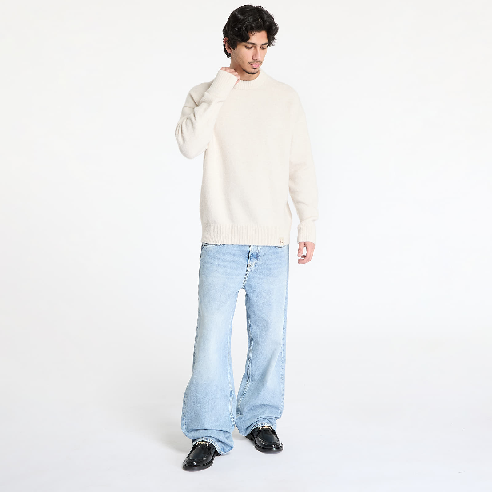 Vīriešu džemperi Calvin Klein Jeans Warm Texture Sweater Moonbeam