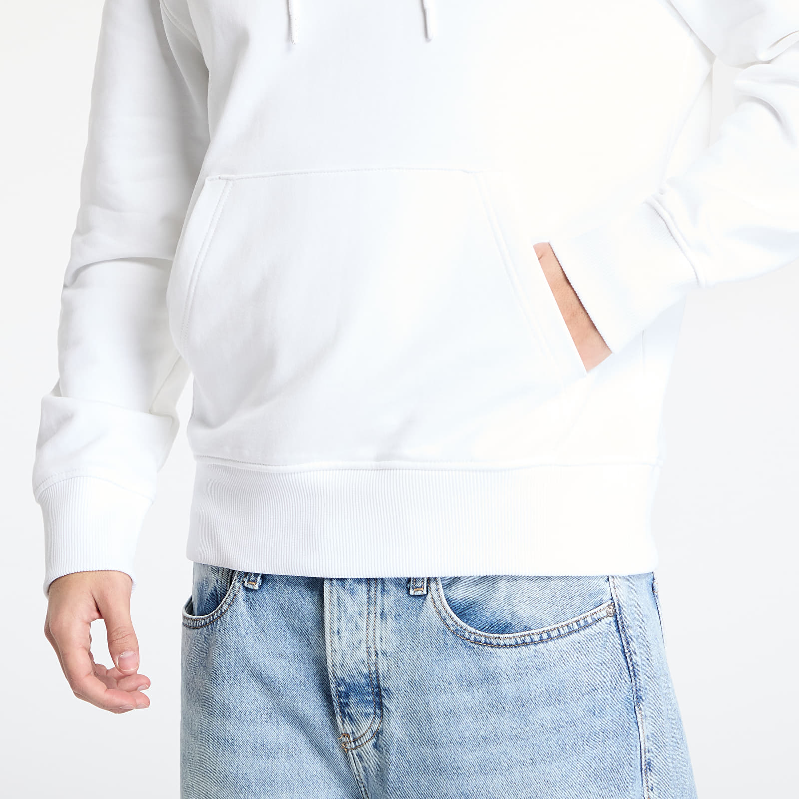 Mikiny Calvin Klein Jeans Typeface Graphic Hoodie White