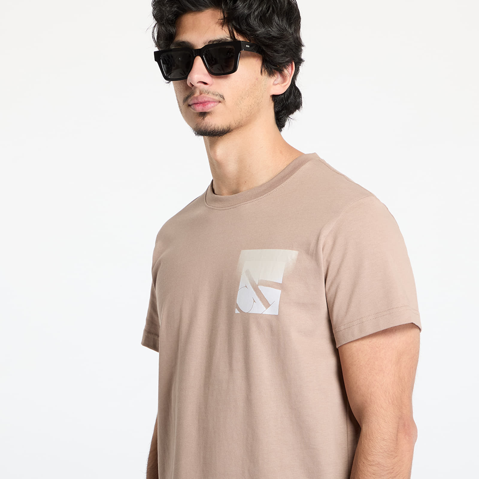 T-Shirts Calvin Klein Jeans Soft Box Monogram Tee Taupe Gray