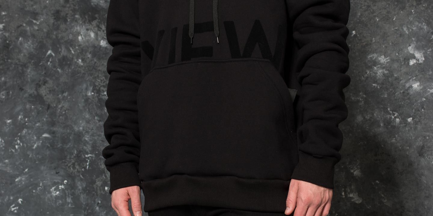 Mikiny Footshop Point of View Hoodie Black/ Black