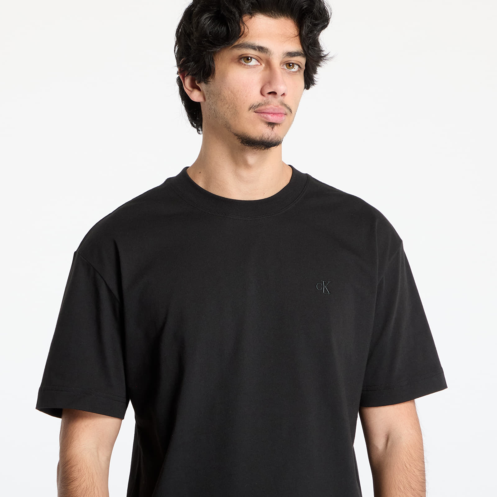 T-paidat Calvin Klein Jeans Soft Layered Monogram Tee Black