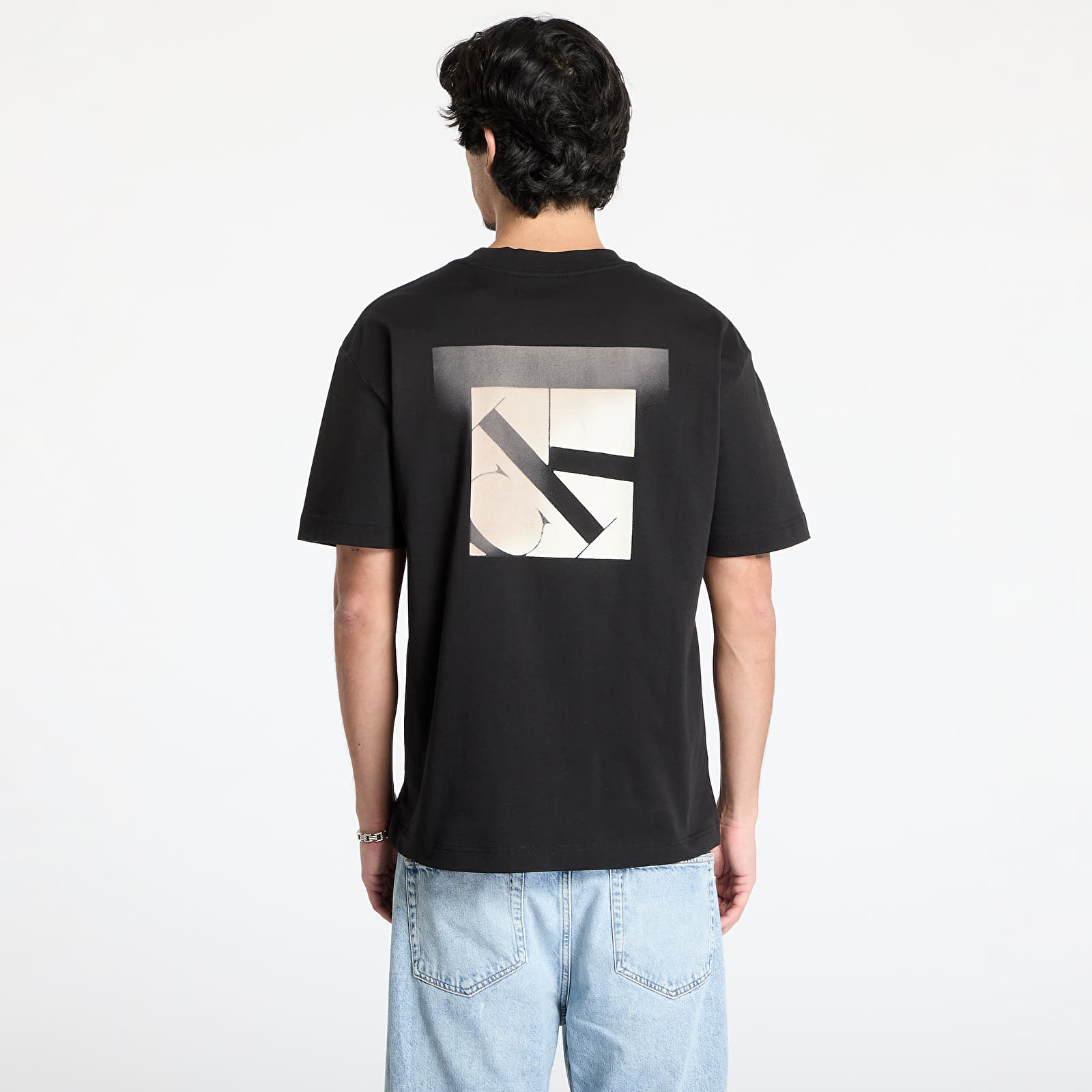 T-paidat Calvin Klein Jeans Soft Layered Monogram Tee Black