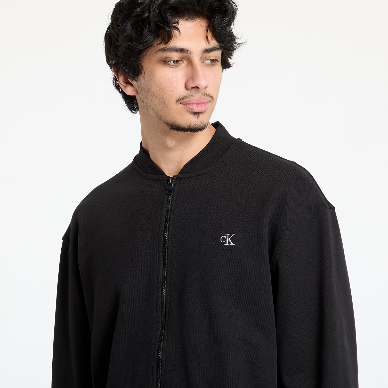 Mikiny Calvin Klein Jeans Heavyweight Ck Embro Sweatshirt Black
