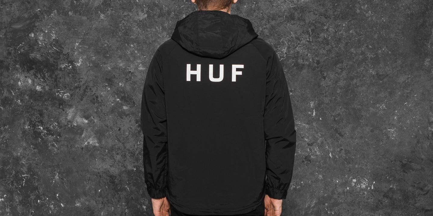 Jackets HUF Standard Shell Jacket Black Footshop