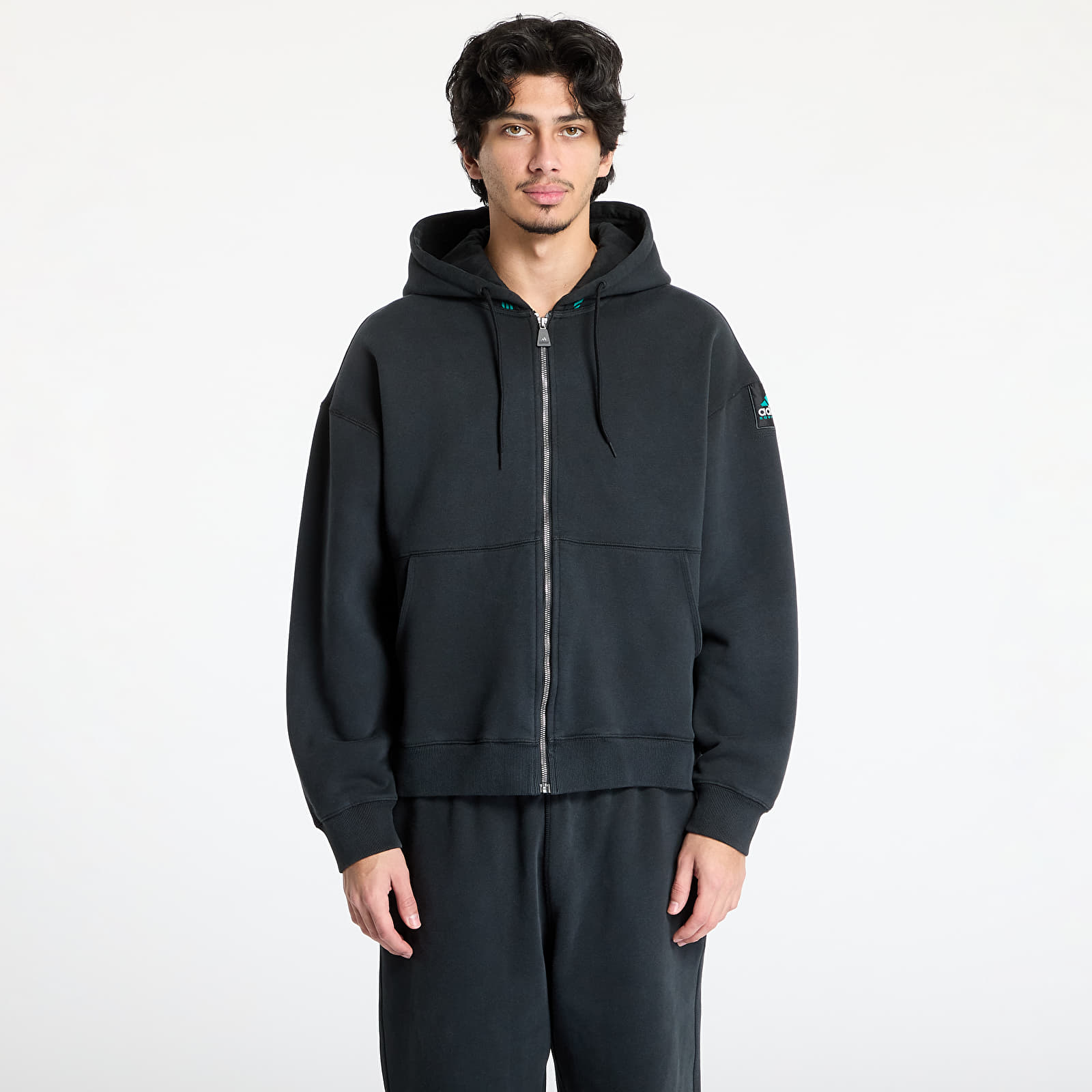 Sweatjacken und Sweatshirts adidas Equipment oriFleece Full - Zip Hoodie Black/ Black