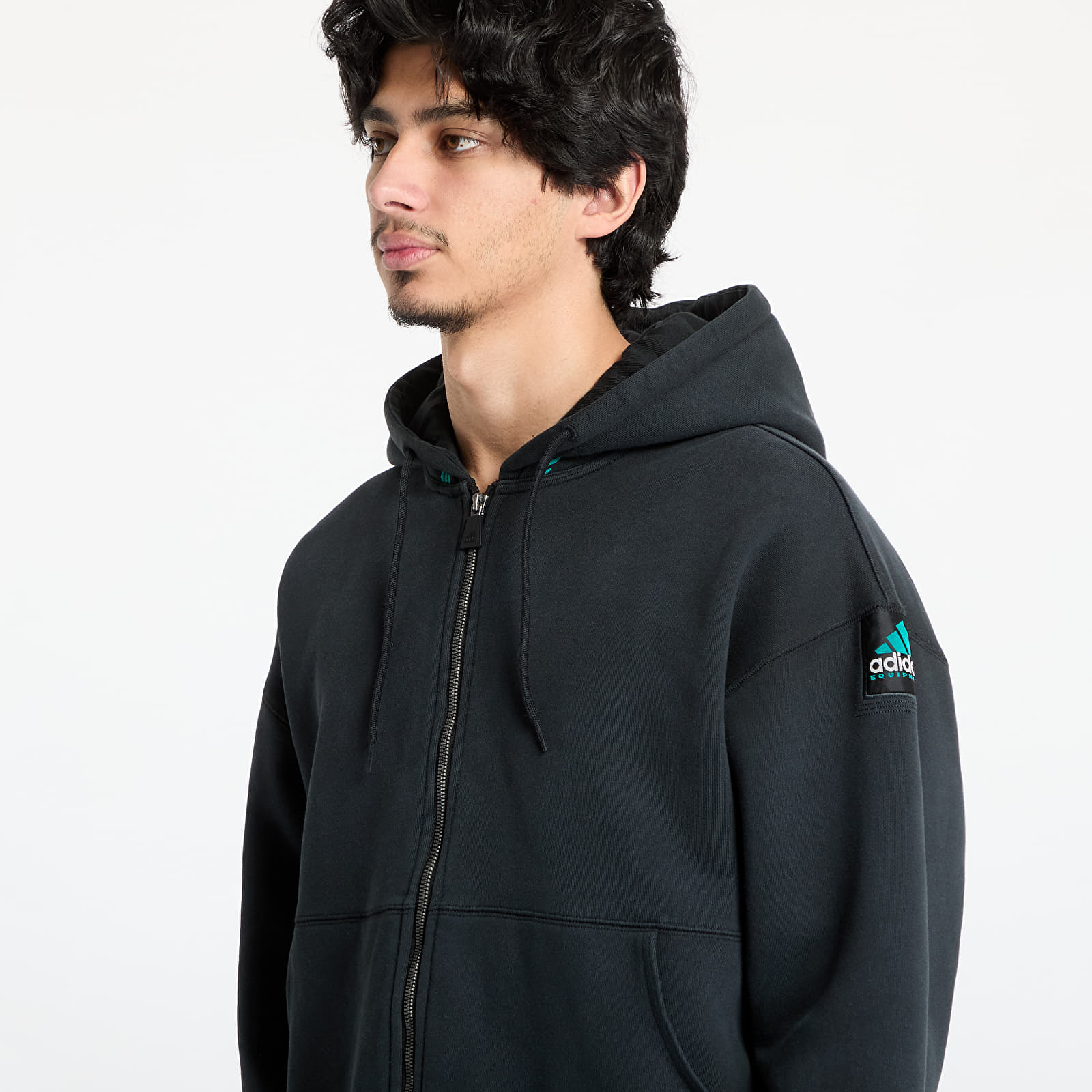 Sweatjacken und Sweatshirts adidas Equipment oriFleece Full - Zip Hoodie Black/ Black