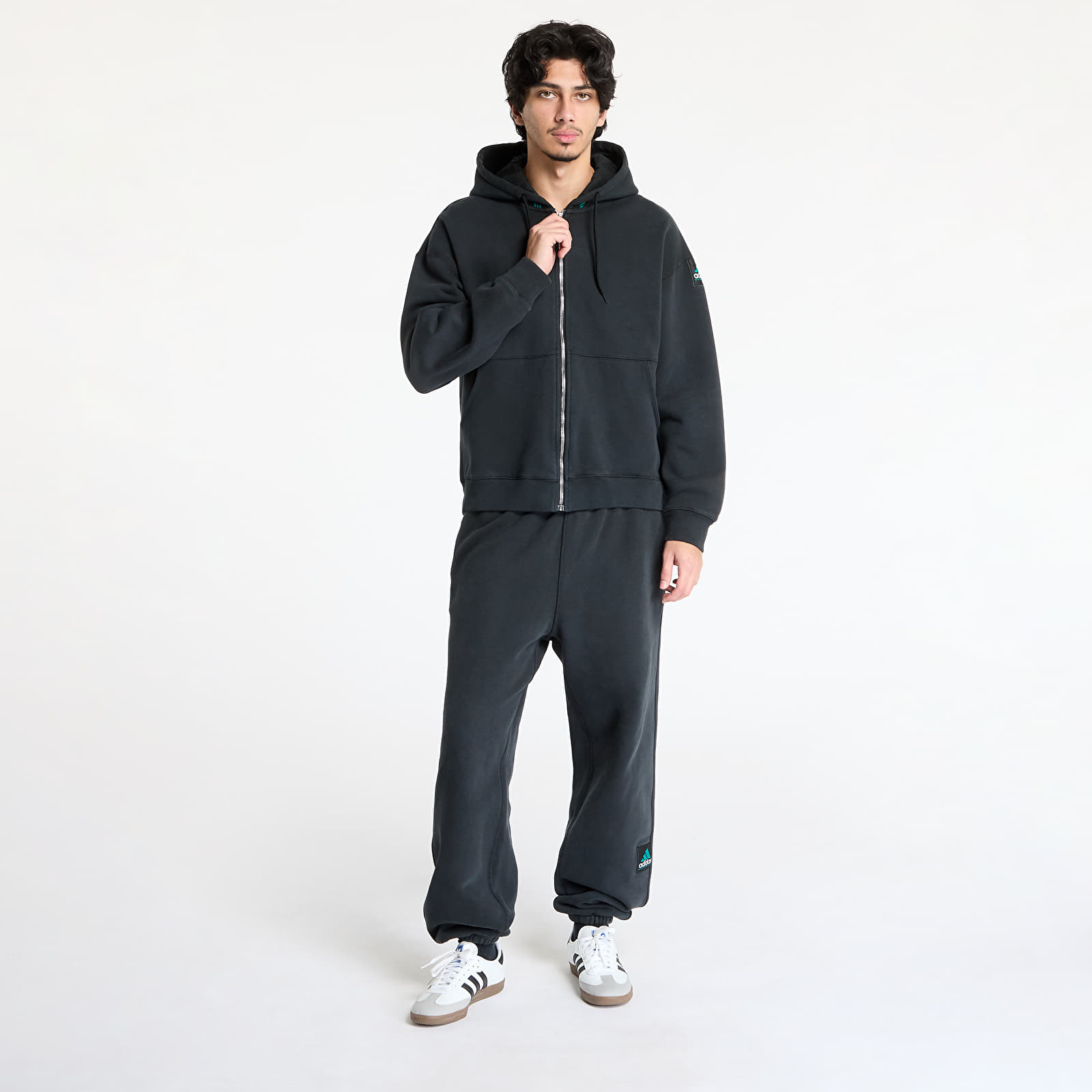 Sweatjacken und Sweatshirts adidas Equipment oriFleece Full - Zip Hoodie Black/ Black