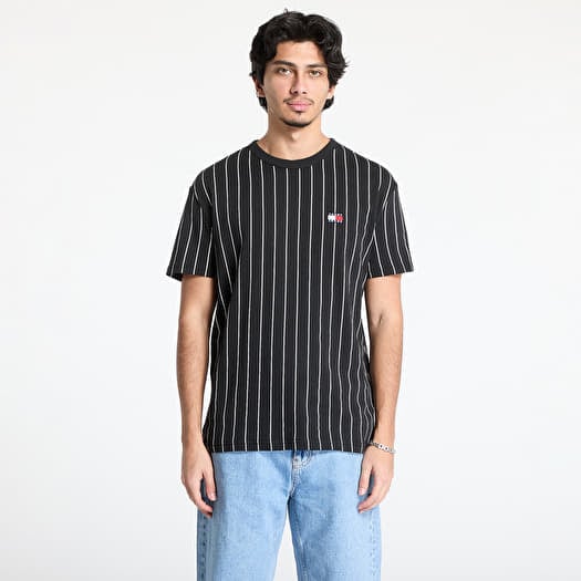 Tommy Jeans Reg Stripe Badge Top Black