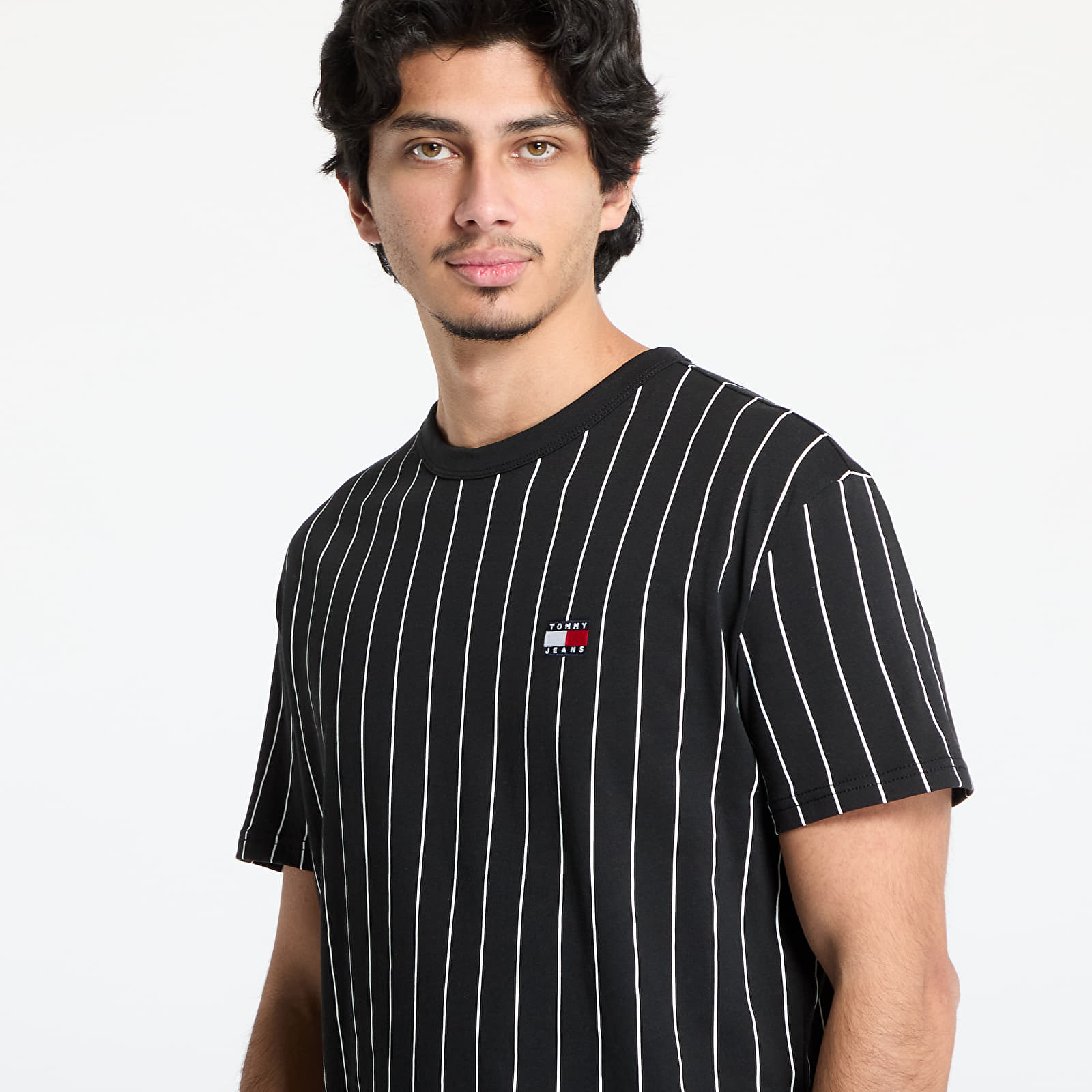 Тениски Tommy Jeans Reg Stripe Badge Top Black