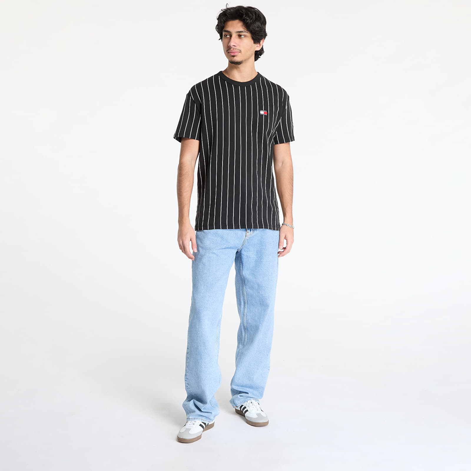 Тениски Tommy Jeans Reg Stripe Badge Top Black