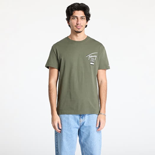 T-shirt Tommy Jeans Regular Tommy Signature Tee Green
