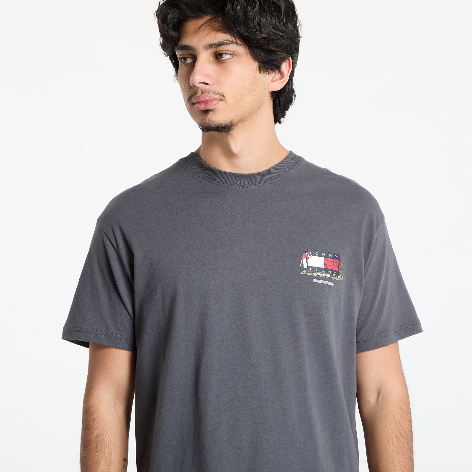 T-Shirts Tommy Jeans Relaxed Novelty 1 Tee Gray