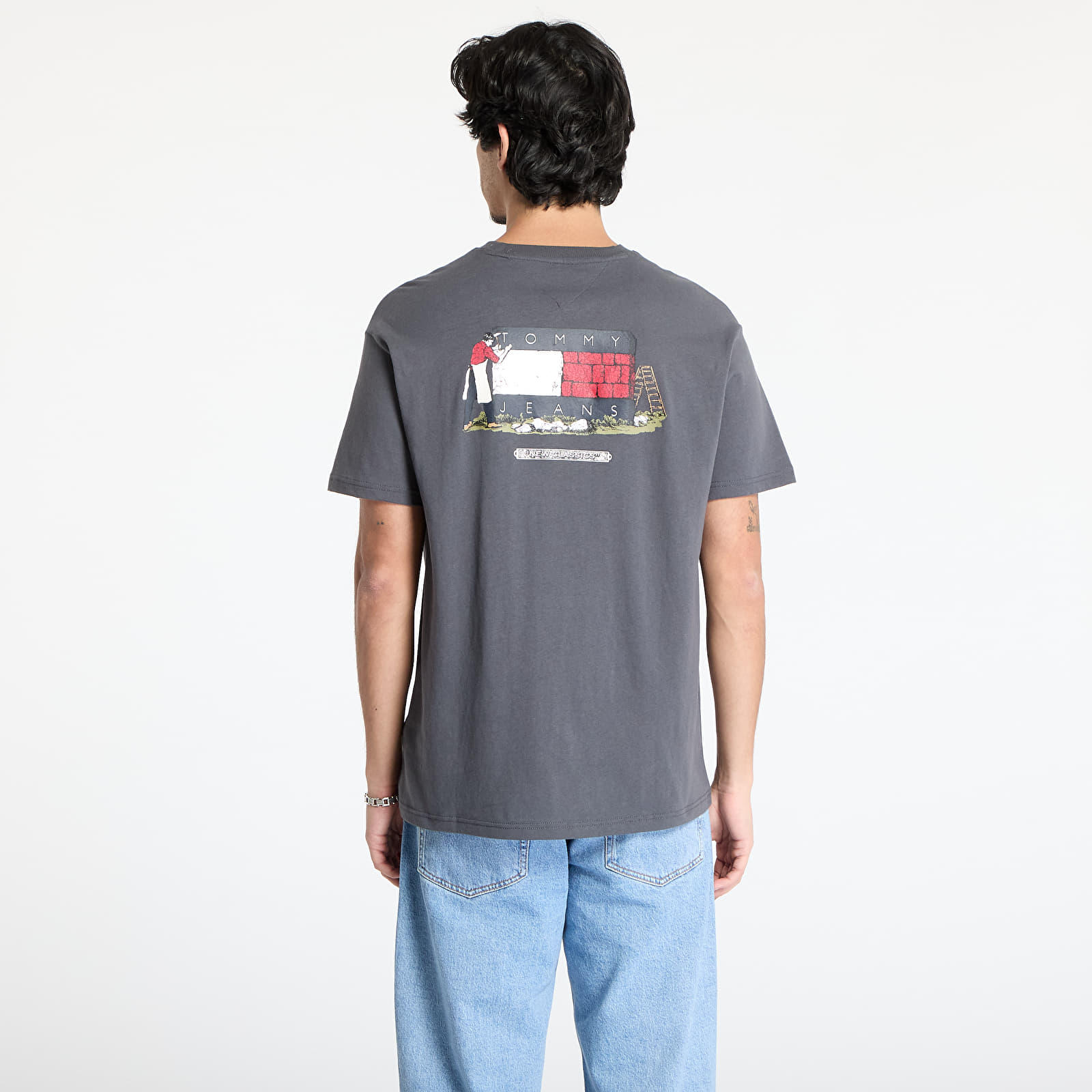 T-Shirts Tommy Jeans Relaxed Novelty 1 Tee Gray