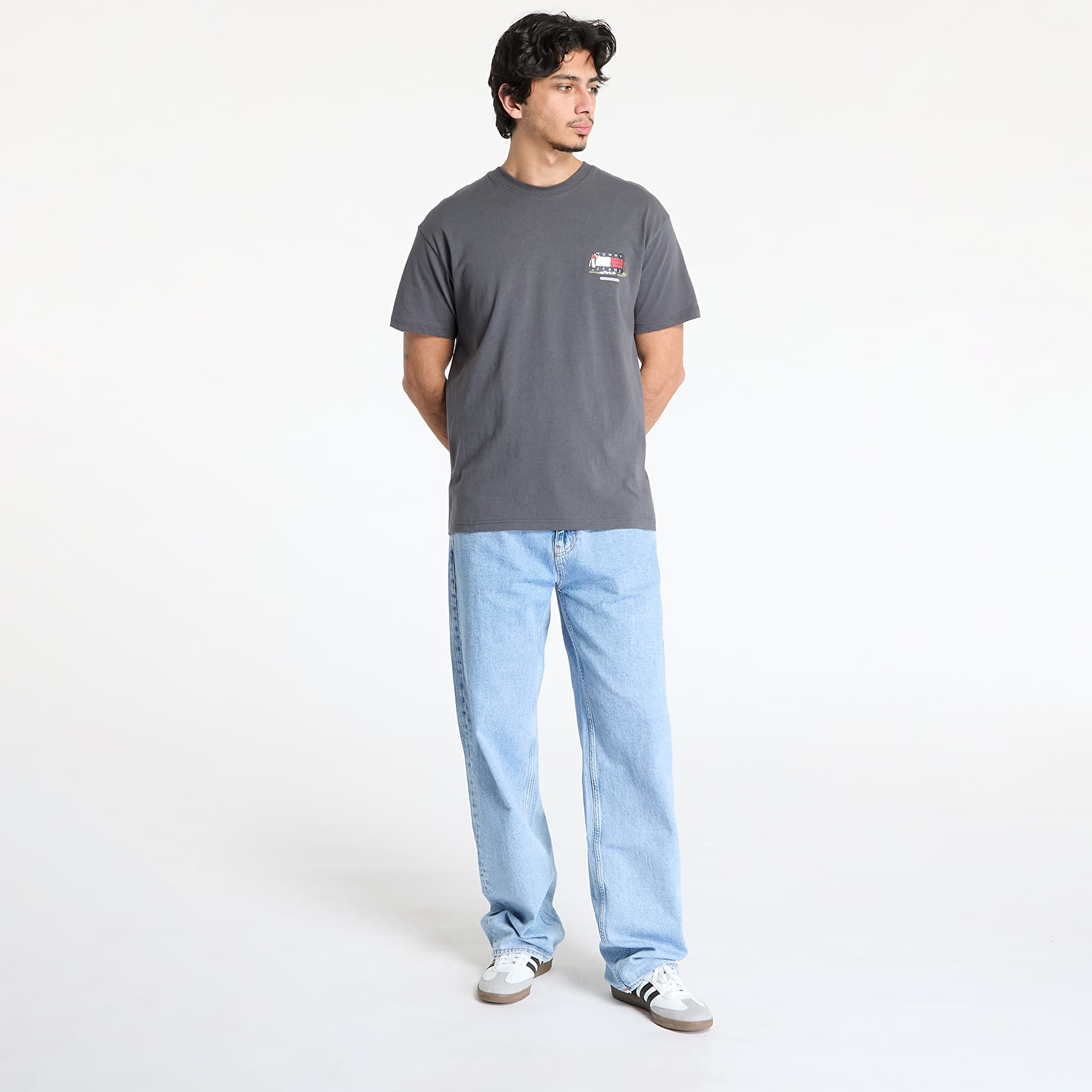 T-Shirts Tommy Jeans Relaxed Novelty 1 Tee Gray