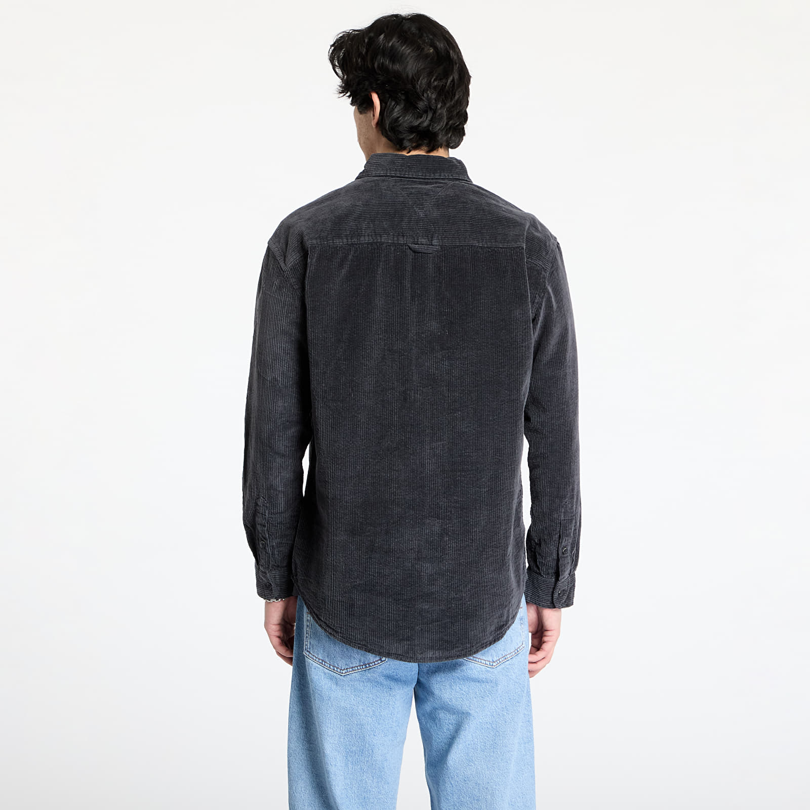 Košile Tommy Jeans Relaxed Chunky Cord Overshirt Gray