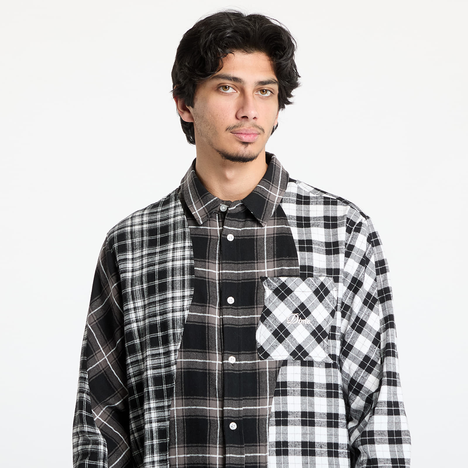 Hemden DIME Triple Plaid Shirt UNISEX Black