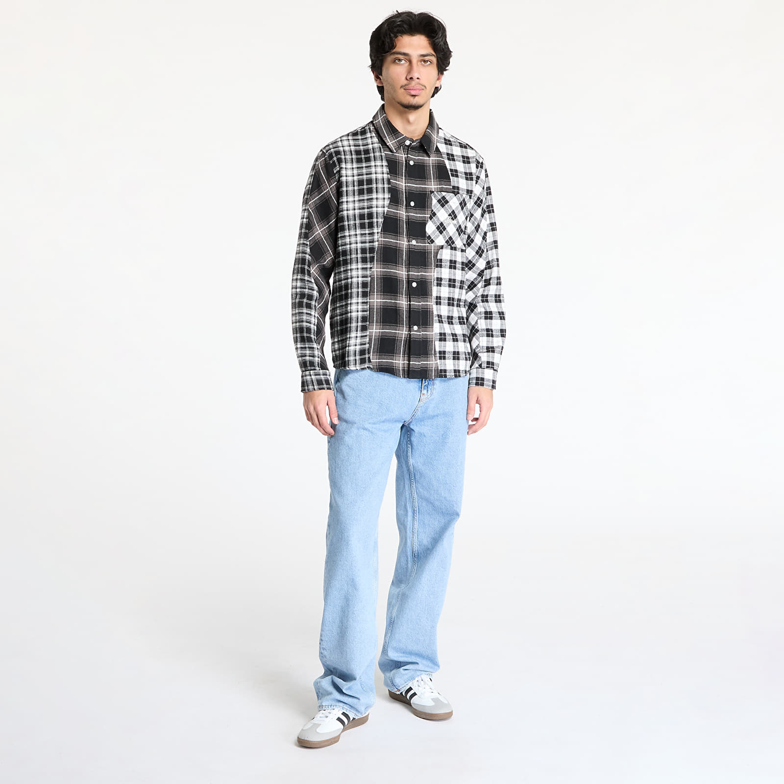 Hemden DIME Triple Plaid Shirt UNISEX Black