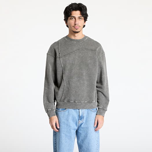 DIME Reverse Stitch Crewneck UNISEX Charcoal Washed