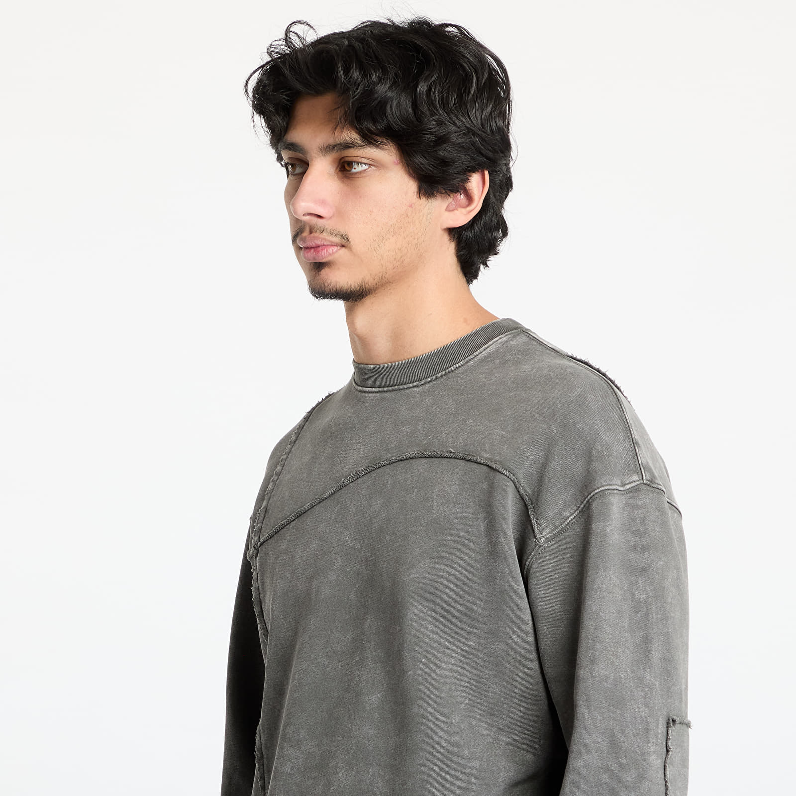 Kapucnis pulóverek és pulcsik DIME Reverse Stitch Crewneck UNISEX Charcoal Washed