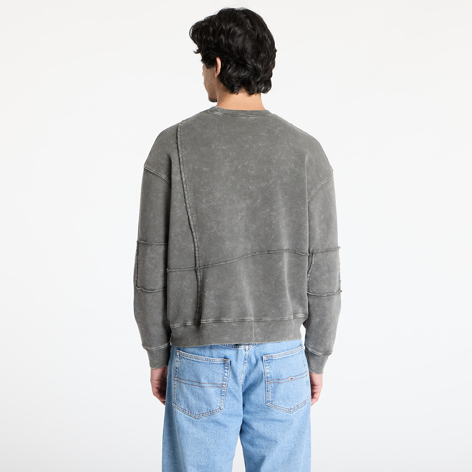 Kapucnis pulóverek és pulcsik DIME Reverse Stitch Crewneck UNISEX Charcoal Washed