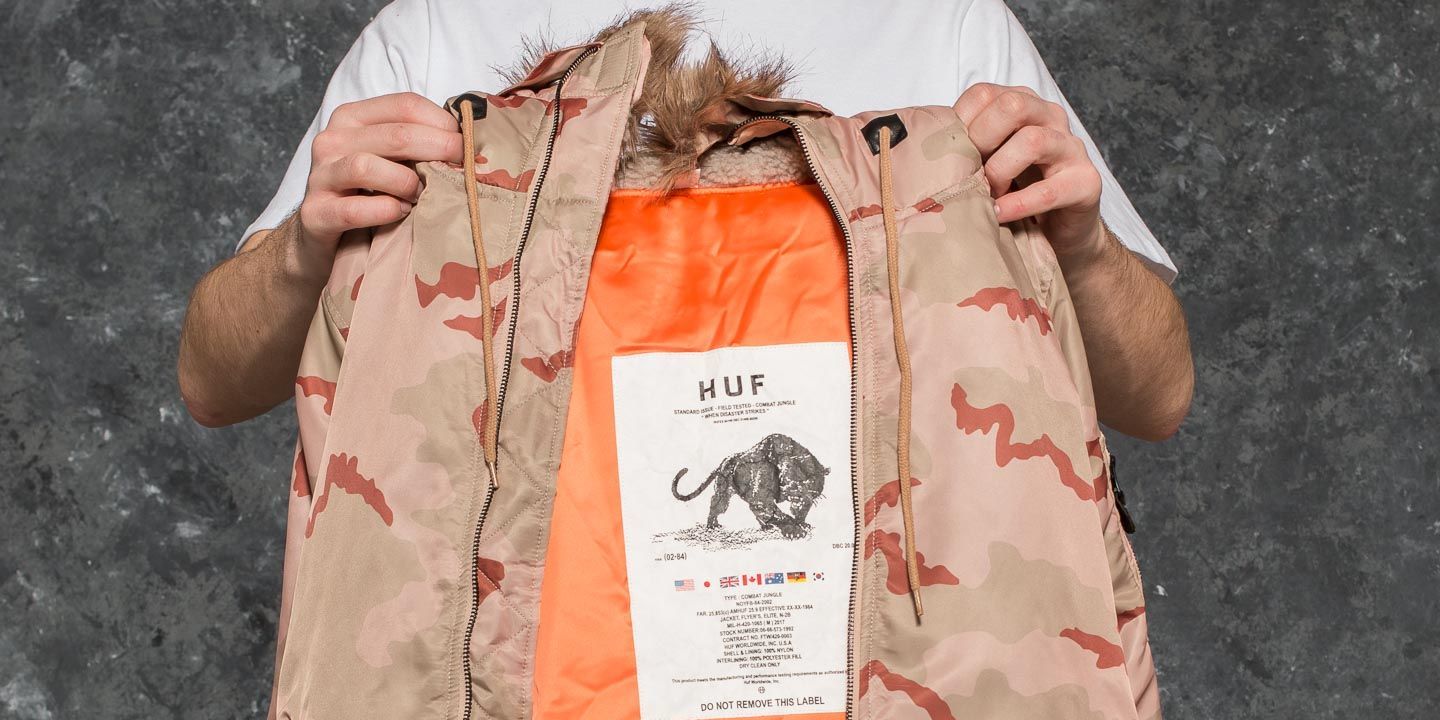 Jackets HUF N2B Jacket Desert Camo